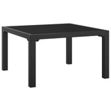 Vrtni tabure s jastukom crno-sivi od poliratana 362799