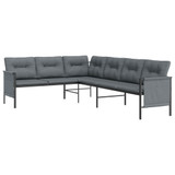 Kutna vrtna sofa antracit od čelika i tekstilena 362812 Kutna vrtna sofa antracit od čelika i tekstilena 362812