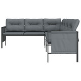 Kutna vrtna sofa antracit od čelika i tekstilena 362812 Kutna vrtna sofa antracit od čelika i tekstilena 362812