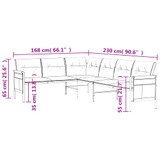 Kutna vrtna sofa antracit od čelika i tekstilena 362812 Kutna vrtna sofa antracit od čelika i tekstilena 362812