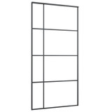 Klizna vrata od stakla ESG i aluminija 102,5 x 205 cm crna 151686