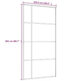 Klizna vrata od stakla ESG i aluminija 102,5 x 205 cm crna 151686