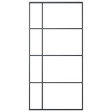 Klizna vrata od mutnog stakla ESG i aluminija 102,5x205 cm crna 151687
