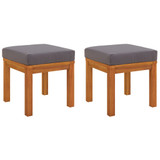 Vrtni stolci s jastucima 2 kom 40x40x42 cm od bagremovog drva 319720
