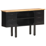 Komoda 110 x 30 x 65 cm od masivnog grubog drva manga i čelika 321571 Komoda 110 x 30 x 65 cm od masivnog grubog drva manga i čelika 321571
