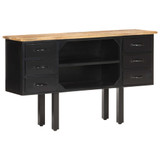 Komoda 110 x 30 x 65 cm od masivnog grubog drva manga i čelika 321571 Komoda 110 x 30 x 65 cm od masivnog grubog drva manga i čelika 321571