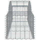 Lučne gabionske košare 11 kom 200x50x40/60 cm pocinčano željezo 3146266