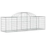 Lučne gabionske košare 9 kom 200x50x60/80 cm pocinčano željezo 3146285