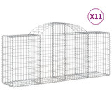 Lučne gabionske košare 11 kom 200x50x80/100cm pocinčano željezo 3146308 Lučne gabionske košare 11 kom 200x50x80/100cm pocinčano željezo 3146308