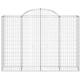 Lučne gabionske košare 7 kom 200x50x140/160cm pocinčano željezo 3146367 Lučne gabionske košare 7 kom 200x50x140/160cm pocinčano željezo 3146367