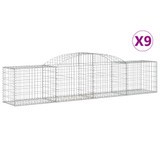 Lučne gabionske košare 9 kom 300x50x60/80 cm pocinčano željezo 3146672 Lučne gabionske košare 9 kom 300x50x60/80 cm pocinčano željezo 3146672