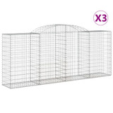 Lučne gabionske košare 3 kom 300x50x120/140cm pocinčano željezo 3146720 Lučne gabionske košare 3 kom 300x50x120/140cm pocinčano željezo 3146720