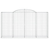 Lučne gabionske košare 8 kom 300x50x160/180cm pocinčano željezo 3146761 Lučne gabionske košare 8 kom 300x50x160/180cm pocinčano željezo 3146761