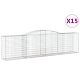 Lučne gabionske košare 15kom 400x50x100/120cm pocinčano željezo 3147005 Lučne gabionske košare 15kom 400x50x100/120cm pocinčano željezo 3147005