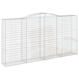 Lučne gabionske košare 3 kom 400x50x200/220cm pocinčano željezo 3147062 Lučne gabionske košare 3 kom 400x50x200/220cm pocinčano željezo 3147062