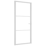 Unutarnja vrata 93 x 201,5 cm Bijela od ESG stakla i aluminija 350570