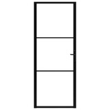 Sobna vrata od stakla ESG i aluminija 83 x 201,5 cm crna 151199