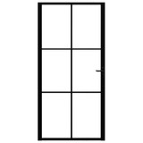Sobna vrata od stakla ESG i aluminija 102,5 x 201,5 cm crna 151205