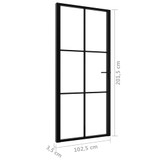 Sobna vrata od stakla ESG i aluminija 102,5 x 201,5 cm crna 151205