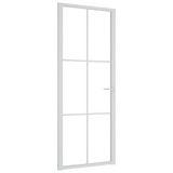 Unutarnja vrata 83 x 201,5 cm Bijela od ESG stakla i aluminija 350573