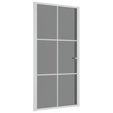 Unutarnja vrata 102,5x201,5 cm bijela od ESG stakla i aluminija 350591