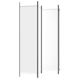 Sobna pregrada s 4 panela bijela 200 x 200 cm od tkanine 350182