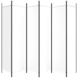 Sobna pregrada s 6 panela bijela 300x200 cm od tkanine 350190