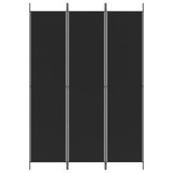 Sobna pregrada s 3 panela crna 150 x 220 cm od tkanine 350197 Sobna pregrada s 3 panela crna 150 x 220 cm od tkanine 350197