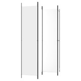 Sobna pregrada s 4 panela bijela 200 x 220 cm od tkanine 350198