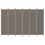Sobna pregrada s 6 panela antracit 300 x 220 cm od tkanine 350208 Sobna pregrada s 6 panela antracit 300 x 220 cm od tkanine 350208