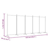 Sobna pregrada s 5 panela antracit 433x180 cm od tkanine 350268