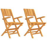 Sklopive vrtne stolice 2 kom 55x61x90 cm od masivne tikovine 362760