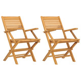 Sklopive vrtne stolice 2 kom 55x62x90 cm od masivne tikovine 362762