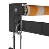 Tenda na uvlačenje žuto-bijela 5 x 3 m od tkanine i aluminija 3154510