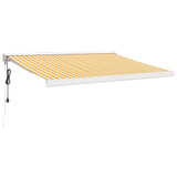 Tenda na uvlačenje žuto-bijela 3,5 x 2,5 m tkanina i aluminij 3154582