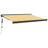 Tenda na uvlačenje žuto-bijela 3 x 2,5 m od tkanine i aluminija 3154606