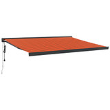 Tenda na uvlačenje narančasto-smeđa 4 x 3 m tkanina i aluminij 3154618