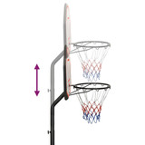 Košarkaški stalak crni 237 - 307 cm od polietilena 93653