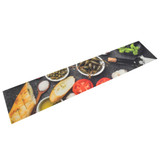 Kuhinjski tepih perivi uzorak vina i hrane 60x300 cm baršunasti 136554