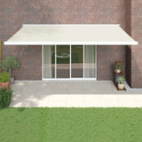 Tenda na uvlačenje krem 5 x 3 m od tkanine i aluminija 3154530