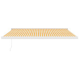 Tenda na uvlačenje žuto-bijela 4 x 3 m od tkanine i aluminija 3154533