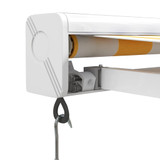 Tenda na uvlačenje žuto-bijela 4 x 3 m od tkanine i aluminija 3154533