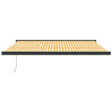 Tenda na uvlačenje žuto-bijela 4,5x3 m od tkanine i aluminija 3154559