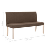 Klupa od poliestera 139,5 cm smeđa 281336 Klupa od poliestera 139,5 cm smeđa 281336