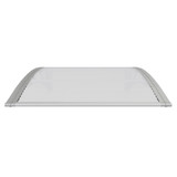 Nadstrešnica za vrata siva i prozirna 100 x 80 cm polikarbonat 153589