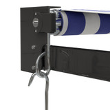 Tenda na uvlačenje plavo-bijela 4 x 3 m od tkanine i aluminija 3154448