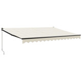 Tenda na uvlačenje krem 4 x 3 m od tkanine i aluminija 3154453