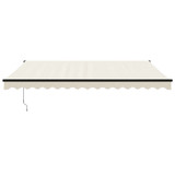Tenda na uvlačenje krem 4 x 3 m od tkanine i aluminija 3154453