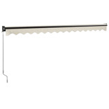 Tenda na uvlačenje krem 4 x 3 m od tkanine i aluminija 3154453