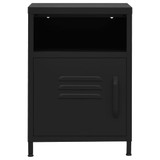 Noćni ormarići 2 kom crni 35 x 35 x 51 cm čelični 3095221 Noćni ormarići 2 kom crni 35 x 35 x 51 cm čelični 3095221